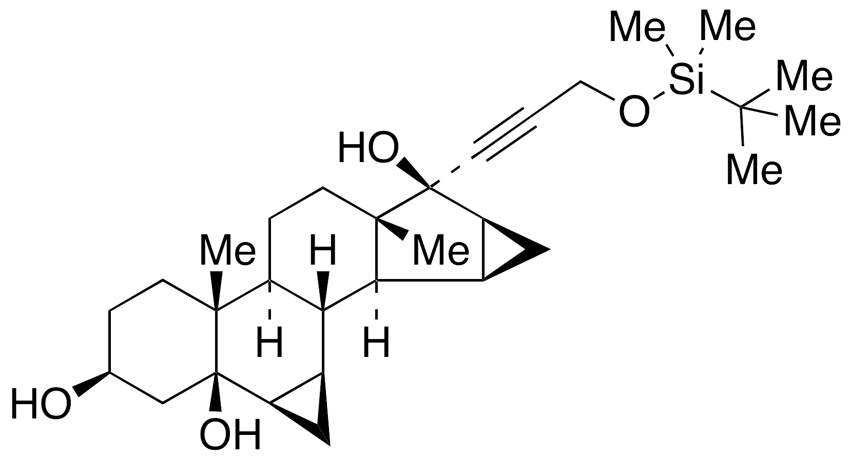17-(O-tert-Butyldimethylsilyl-1-propynyl-3-hydroxy)-6Beta,7Beta:15Beta,16Beta-dimethyleneandrostane-3Beta,5Beta,17Beta-triol