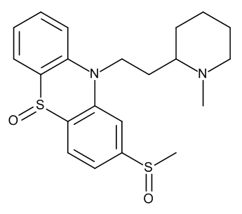 10-[2-[(2RS)-1-Methylpiperidin-2-yl]ethyl]-2-(methylsulfinyl)-10H-phenothiazine 5-Oxide (Mesoridazine 5-Sulfoxide)