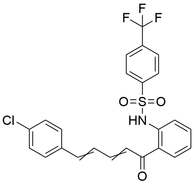 N-[2-[5-(4-Chlorophenyl)-1-oxo-2,4-pentadien-1-yl]phenyl]-4-(trifluoromethyl)benzenesulfonamide 