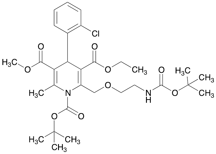1-tert-Butyl 3-Ethyl 5-methyl 2-((2-((tert-Butoxycarbonyl)amino)ethoxy)methyl)-4-(2-chlorophenyl)-6-methylpyridine-1,3,5(4H)-tricarboxylate