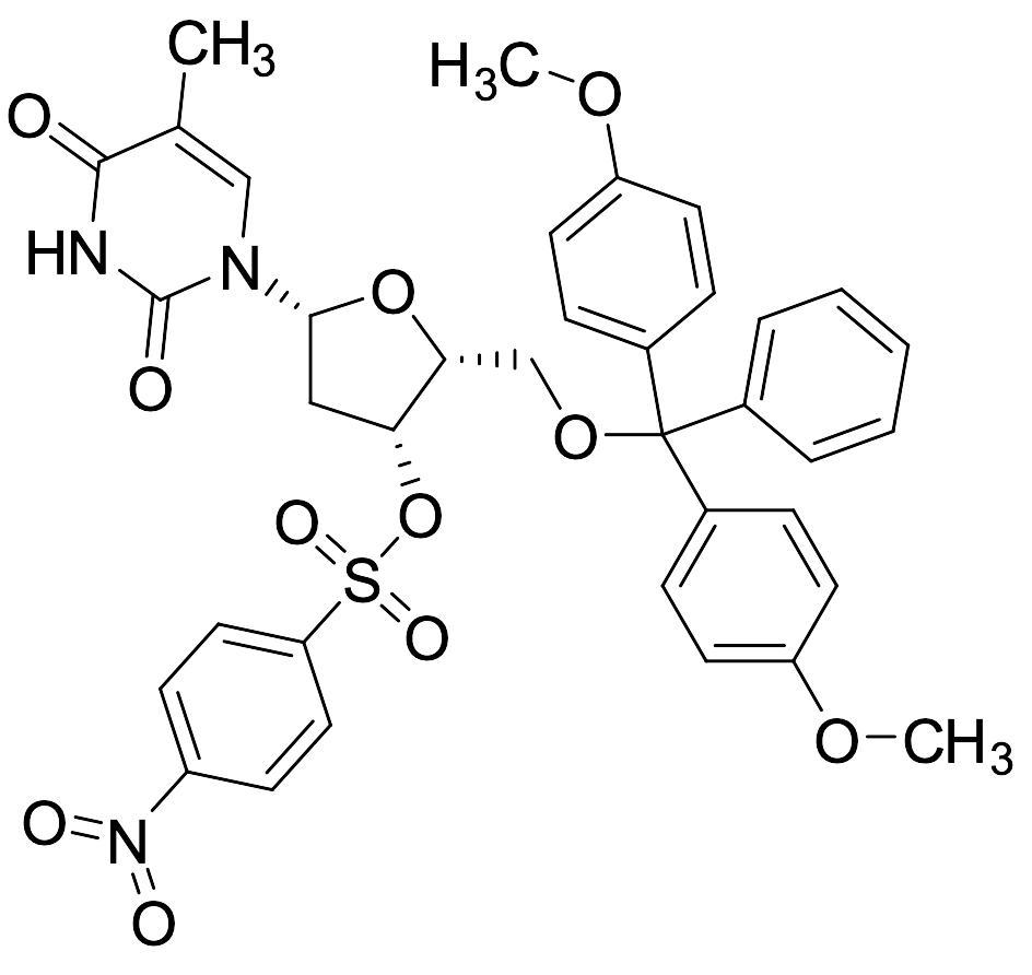 1-(2'-Deoxy-5'-O-DMT-3'-O-nitrophenylsulphonyl-b-D-lyxofuranosyl)thymine