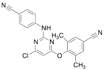 4-[[6-Chloro-2-[(4-cyanophenyl)amino]-4-pyrimidinyl]oxy]-3,5-dimethylbenzonitrile (Etravirine Impurity 23)