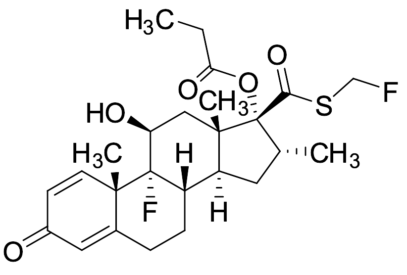 (8S,9R,10S,11S,13S,14S,16R,17R)-9-Fluoro-17-(((fluoromethyl)thio)carbonyl)-11-hydroxy-10,13,16-trimethyl-3-oxo-6,7,8,9,10,11,12,13,14,15,16,17-dodecahydro-3H-cyclopenta[a]phenanthren-17-yl Propionate