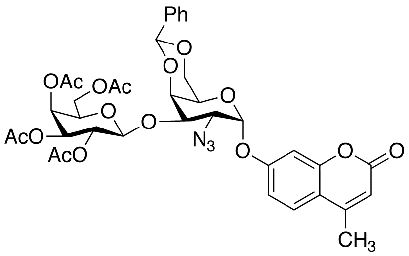 4-Methylumbelliferyl 2-Azido-2-deoxy-3-O-(tetra-O-acetyl-beta-D-galactopyranosyl)-4,6-O-phenylmethylene-alpha-D-galactopyranoside