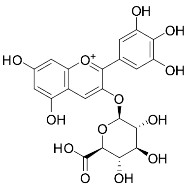 3-(((2S,3R,4S,5S,6S)-6-Carboxy-3,4,5-trihydroxytetrahydro-2H-pyran-2-yl)oxy)-5,7-dihydroxy-2-(3,4,5-trihydroxyphenyl)chromenylium