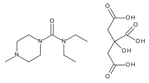 Diethylcarbamazine citrate - CAS No. 1642-54-2 Diethylcarbamazine citrate