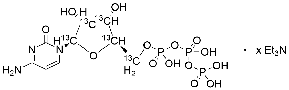 Cytidine- 5'-triphosphate -1',2',3',4',5'-13C5 Triethylamine Salt, >90%