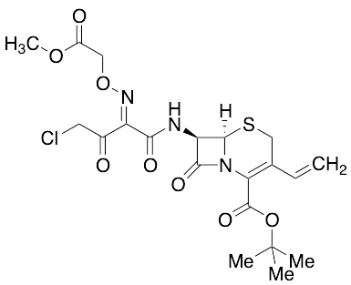 (6R,7R)-tert-Butyl 7-((E)-4-Chloro-2-((2-methoxy-2-oxoethoxy)imino)-3-oxobutanamido)-8-oxo-3-vinyl-5-thia-1-azabicyclo[4.2.0]oct-2-ene-2-carboxylate