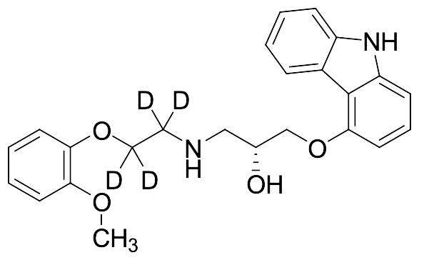 (R)-1-((9H-Carbazol-4-yl)oxy)-3-((2-(2-methoxyphenoxy)ethyl-1,1,2,2-d4)amino)propan-2-ol