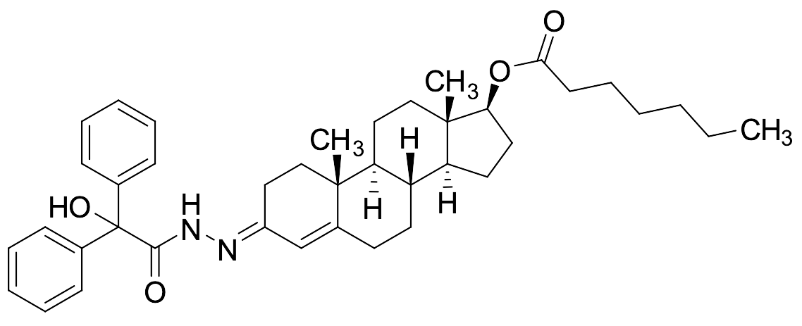 3-​([Hydroxy(diphenyl)​acetyl]​hydrazono)​androst-​4-​en-​17-​ylheptanoate