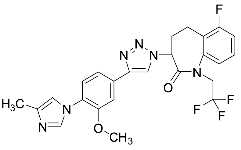 6-Fluoro-1,3,4,5-tetrahydro-3-[4-[3-methoxy-4-(4-methyl-1H-imidazol-1-yl)phenyl]-1H-1,2,3-triazol-1-yl]-1-(2,2,2-trifluoroethyl)-2H-1-benzazepin-2-one