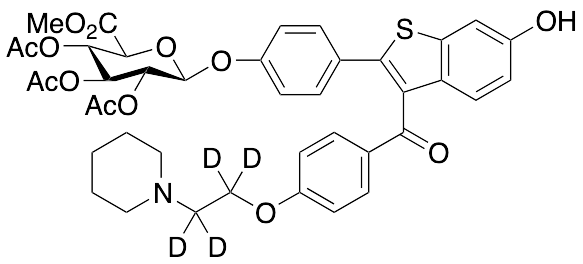 Methyl Raloxifene-d4 4’-(2,3,4-Tri-O-acetyl-Beta-D-glycopyranuronate)