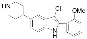 3-Chloro-2-(2-methoxyphenyl)-6-(pyperidin-4-yl)indole