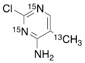 4-Amino-2-chloro-5-methylpyrimidine-15N2,13C