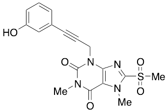 3,7-Dihydro-3-[3-(3-hydroxyphenyl)-2-propyn-1-yl]-1,7-dimethyl-8-(methylsulfonyl)-1H-purine-2,6-dione