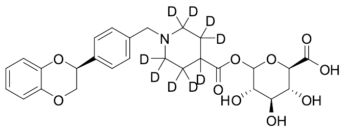 (2R,3R,4R,5S)-6-((1-(4-((S)-2,3-Dihydrobenzo[b][1,4]dioxin-2-yl)benzyl)piperidine-4-carbonyl-2,2,3,3,4,5,5,6,6-d9)oxy)-3,4,5-trihydroxytetrahydro-2H-pyran-2-carboxylic Acid