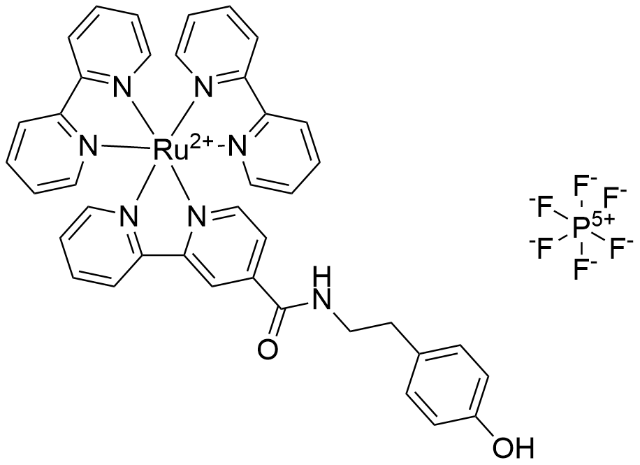 [N-(4-hydroxyphenethyl)(2,2'-bipyridine)-4-carboxamide] Bis(2,2’-bipyridine)ruthenium (II) hexafluorophosphate