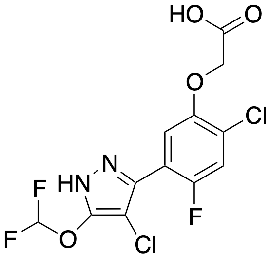 2-[2-Chloro-5-[4-chloro-5-(difluoromethoxy)-1H-pyrazol-3-yl]-4-fluorophenoxy]acetic Acid