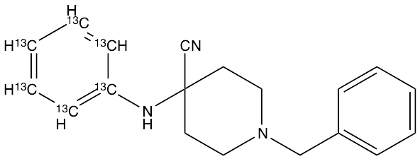 4-(Phenylamino]-1-benzyl-4-piperidinecarbonitrile-13C6