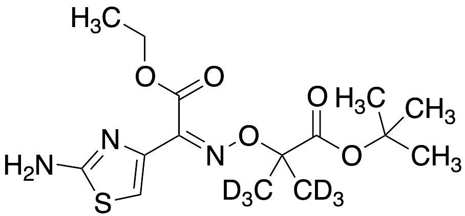 Ethyl (Z)-2-(2-Aminothiazol-4-yl)-2-(1-t-butoxycarbonyl-1-methyl)ethoxyiminoacetate-D6