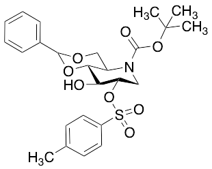4,6-O-Benzylidene-N-(tert-butoxycarbonyl)-2-O-(4-toluenesulfonyl)-1,5-imino-D-glucitol