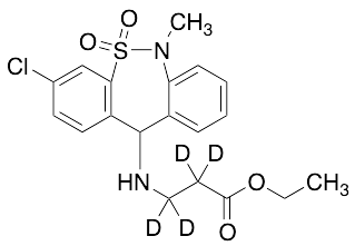 Ethyl N-(3-Chloro-6,11-dihydro-6-methyl-5,5-dioxidodibenzo[c,f][1,2]thiazepin-11-yl)-amino-propanoate-d4