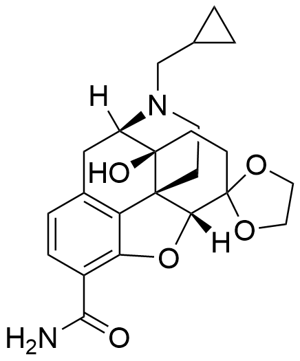 (4'R,4a'S,7a'R,12b'S)-3'-(Cyclopropylmethyl)-4a'-hydroxy-2',3',4',4a',5',6'-hexahydro-1'H,7a'H-spiro[[1,3]dioxolane-2,7'-[4,12]methanobenzofuro[3,2-e]isoquinoline]-9'-carboxamide