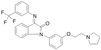 1,3-Dihydro-1-[3-[2-(1-pyrrolidinyl)ethoxy]phenyl]-3-[[3-(trifluoromethyl)phenyl]imino]-2H-indol-2-one