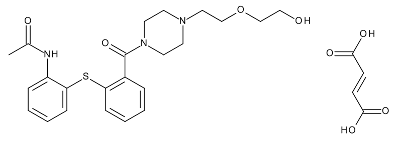 N-(2-[[2-([4-[2-(2-Hydroxyethoxy)ethyl]piperazin-1-yl]carbonyl)phenyl]thio]phenyl)acetamide Fumarate
