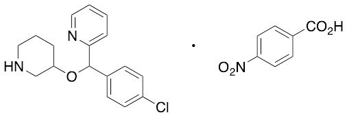 4-[(4-Chlorophenyl)-2-pyridylmethoxy]piperidine p-Nitrobenzoic Acid Salt