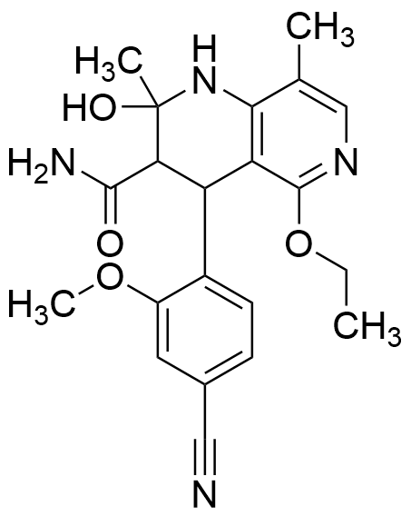 4-(4-Cyano-2-methoxyphenyl)-5-ethoxy-2-hydroxy-2,8-dimethyl-1,2,3,4-tetrahydro-1,6-naphthyridine-3-carboxamide