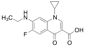 1-Cyclopropyl-7-(ethylamino)-6-fluoro-1,4-dihydro-4-oxo-3-quinolinecarboxylic Acid