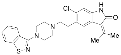 5-[2-[4-(1,2-Benzisothiazol-3-yl)-1-piperazinyl]ethyl]-6-chloro-1,3-dihydro-3-(1-methylethylidene)-2H-indol-2-one