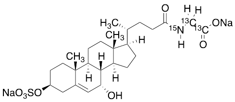 N-[(3beta,7alpha)-7-Hydroxy-24-oxo-3-(sulfooxy)chol-5-en-24-yl]glycine-13C2,15N Disodium Salt