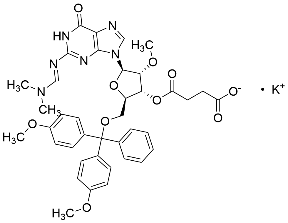 2'-O-Methyl 5'-O-DMT 3'-O-Succinate DMF-Guanosine Potassium