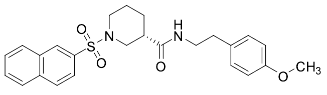 (3S)-N-[2-(4-Methoxyphenyl)ethyl]-1-naphthalen-2-ylsulfonylpiperidine-3-carboxamide