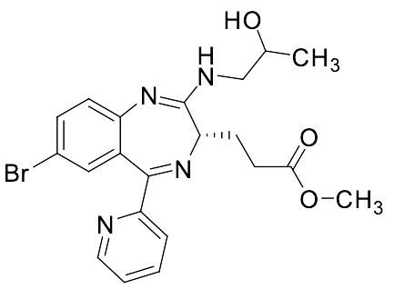 methyl 3-((3S)-7-bromo-2-((2-hydroxypropyl)amino)-5-(pyridin-2-yl)-3H-benzo[e][1,4]diazepin-3-yl)propanoate
