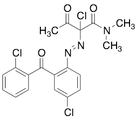 2-Chloro-2-[2-[4-chloro-2-(2-chlorobenzoyl)phenyl]diazenyl]-N,N-dimethyl-3-oxo-butanamide