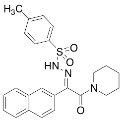 (E)-4-Methyl-N'-(1-(naphthalen-2-yl)-2-oxo-2-(piperidin-1-yl)ethylidene)benzenesulfonohydrazide