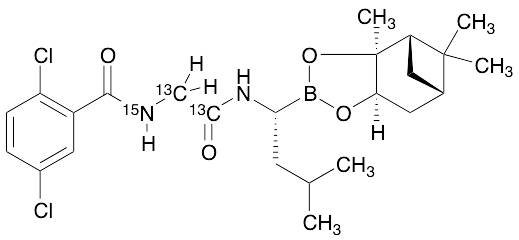 2,5-Dichloro-N-[2-[[(1R)-1-[(3aS,4S,6S,7aR)-hexahydro-3a,5,5-trimethyl-4,6-methano-1,3,2-benzodioxaborol-2-yl]-3-methylbutyl]amino]-2-oxoethyl]-benzamide-13C2,15N