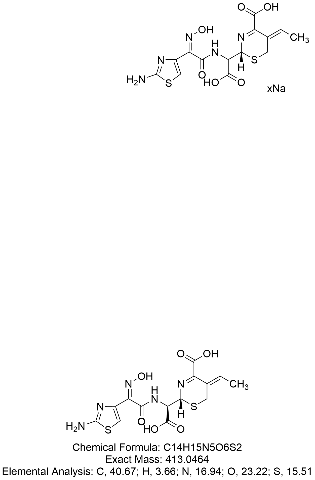 Cefdinir Thiazine Analog Sodium (>90%)