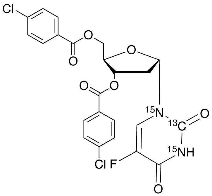 3,5-Di-O-p-chlorobenzoyl Alpha-Floxuridine-13C,15N2