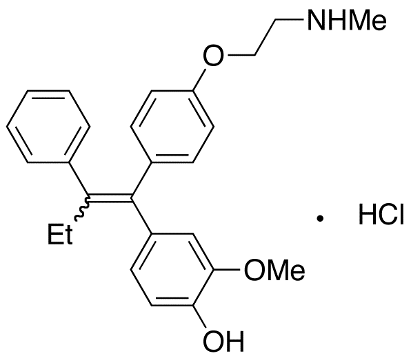 N-Demethyl-3-methoxy-4-hydroxytamoxifen Hydrochloride (E,Z mixture)