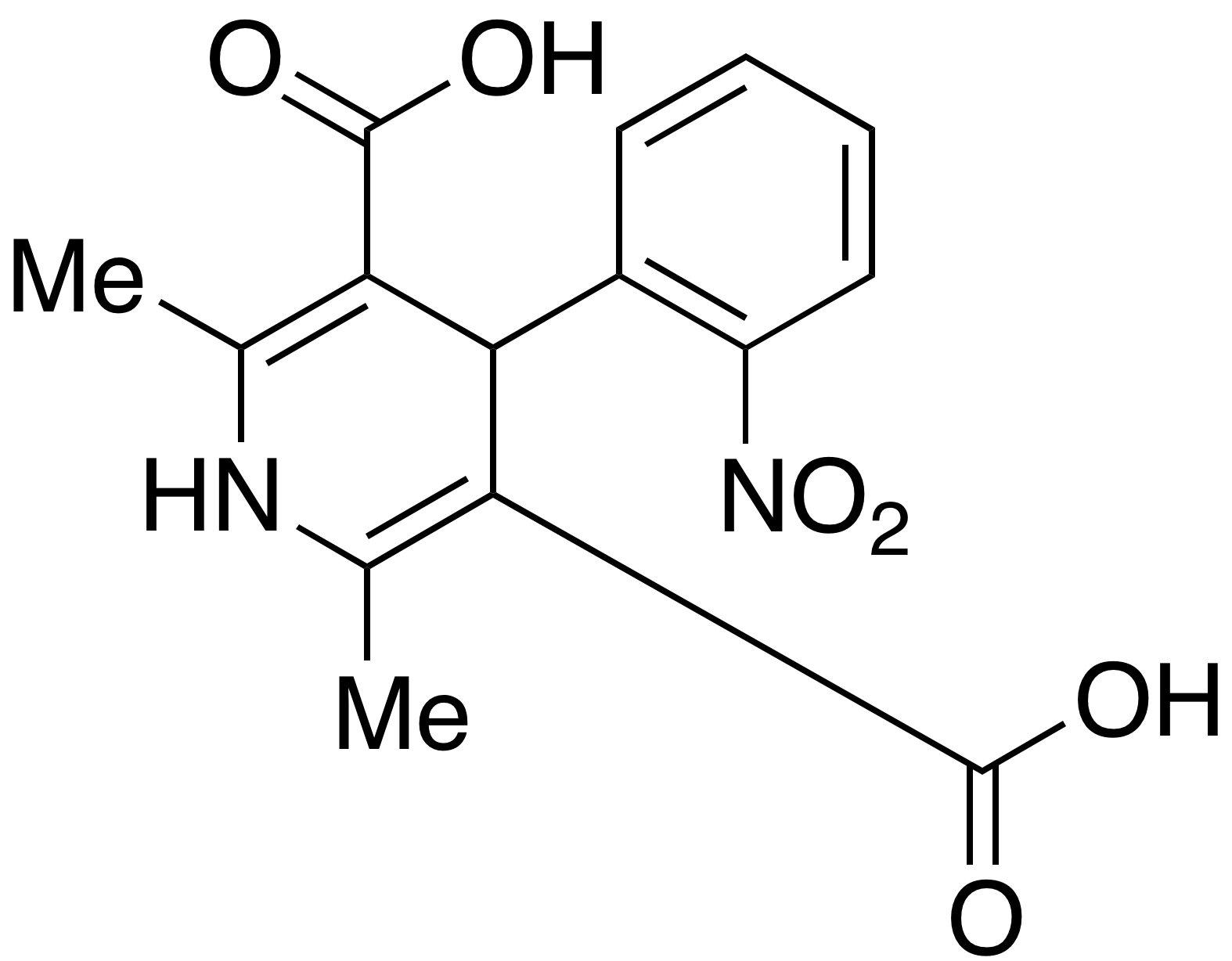 2,6-Dimethyl-3,5-dicarboxy-4-(2-nitrophenyl)-1,4-dihydropyridine