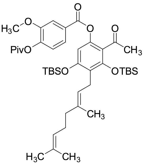 3,5-bis((tert-butyldimethylsilyl)oxy)-4-(pivaloyloxy)benzoate Cannflavin A
