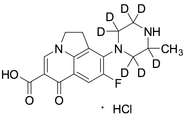 8-Fluoro-9-(3-methylpiperazin-1-yl-2,2,3,5,5,6,6-D₇)-6-oxo-1,2-dihydro-6H-pyrrolo[3,2,1-ij]quinoline-5-carboxylic Acid Hydrochloride