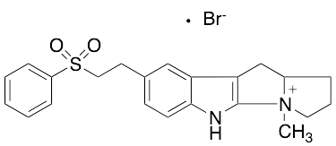 1,2,3,5,10,10a-Hexahydro-4-methyl-8-[2-(phenylsulfonyl)ethyl]-pyrrolizino[3,2-b]indolium Bromide