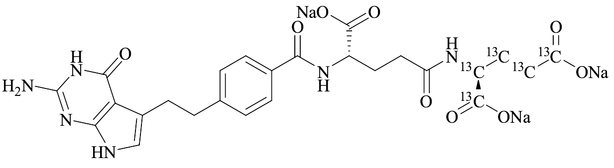 Pemetrexed L-Glutamic Acid Trisodium Salt-13C5 (~90%)