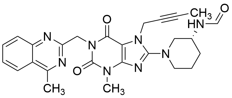 (R)-N-(1-(7-(But-2-yn-1-yl)-3-methyl-1-((4-methylquinazolin-2-yl)methyl)-2,6-dioxo-2,3,6,7-tetrahydro-1H-purin-8-yl)piperidin-3-yl)formamide
