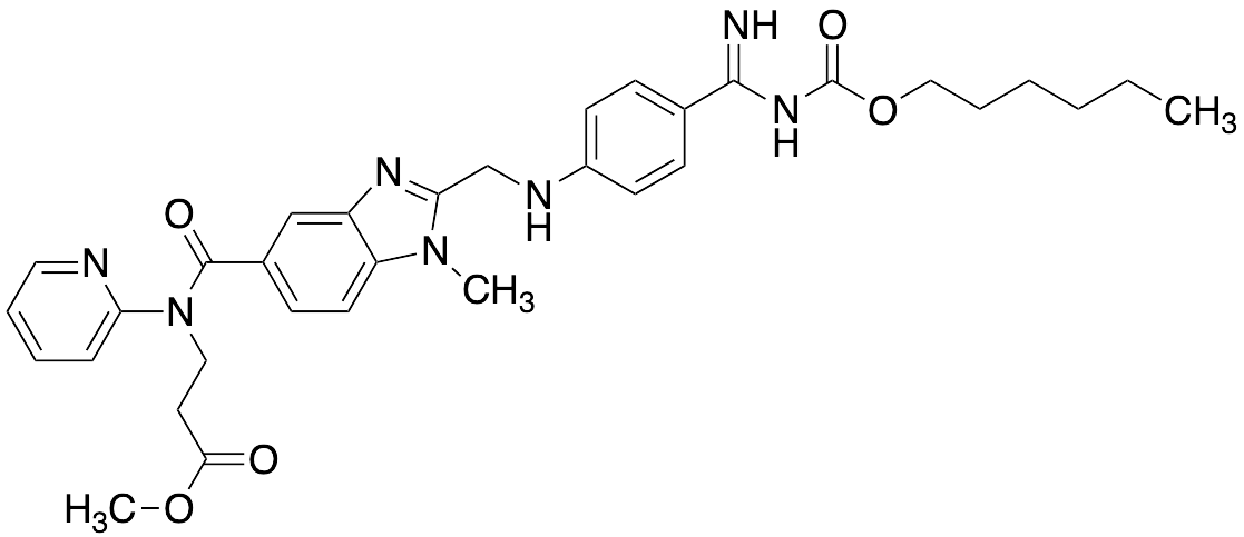 N-[[2-[[[4-[[[(Hexyloxy)carbonyl]amino]iminomethyl]phenyl]amino]methyl]-1-methyl-1H-benzimidazol-5-yl]carbonyl]-N-2-pyridinyl-β-Alanine Methyl Ester
